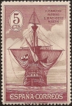 Sellos de Europa - Espa�a -  Nao Santa María, vista de popa  1930  5 cents
