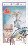 Sellos de Asia - Omn -  PRESIDENTE DE GAULLE Y SATÉLITE