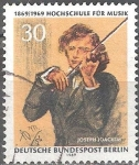 Sellos de Europa - Alemania -  Cent de la Academia de Música de Berlín,J. Joachim(violinista y director,después de A. von Menzel.