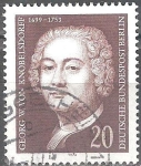 Stamps Germany -  275º nacimiento de Georg W. von Knobelsdorff (arquitecto).