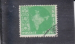 Stamps India -  mapa