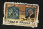 Stamps : America : Honduras :  Homenaje al Centenario de la muerte de Sir Roland