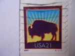 Stamps United States -  Bisonte.
