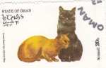 Stamps Oman -  gatos de raza-