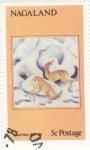 Stamps Asia - Nagaland -  obra de Franz Marc