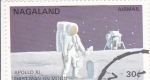 Stamps Nagaland -  AERONAUTICA- APOLO XI, HOMBRE EN LA LUNA
