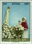 Sellos de Europa - Vaticano -  50th anniversary of the apparitions of Fatima
