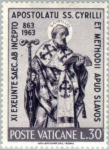Stamps Vatican City -  1100 aniversario del apostolado de los santos Cirilo y
