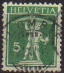 Stamps : Europe : Switzerland :  Suiza 1909 Scott 148 Sello Serie Basica Guillermo Tell Usado Switzerland Suisse 