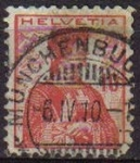 Stamps : Europe : Switzerland :  Suiza 1909 Scott 164 Sello Serie Basica usado Switzerland Suisse Helvetia 