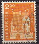 Stamps Switzerland -  Suiza 1967 Michel 863 Sello Serie Basica Castillos, Arquitectura Seedorf Uri usado Switzerland Suiss
