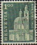 Stamps : Europe : Switzerland :  Suiza 1968 Michel 877 Sello Castillos Arquitectura Riva San Vitalis Yv821 Switzerland Suisse 