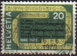 Stamps : Europe : Switzerland :  Suiza 1970 Scott 510 Sello Aniversario Telecomunicaciones M918  Switzerland Suisse 