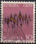 Stamps Switzerland -  SUIZA Switzerland Suisse 1972 Scott544 Sello Serie Europa Michel 969 Usado