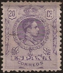 Stamps Spain -  Alfonso XIII  Tipo Medallón  1909  10 cents