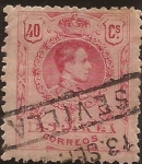 Stamps Spain -  Alfonso XIII  Tipo Medallón  1909  40 cents