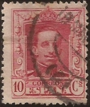 Stamps Spain -  Alfonso XIII. Tipo Vaquer  1922 10 cents