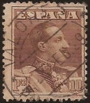 Stamps Spain -  Alfonso XIII. Tipo Vaquer  1922  10 ptas