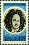 Stamps Romania -  Personalidades, G.W. Leibnitz