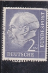 Stamps : Europe : Germany :  presidente Theodor Heuss