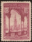 Stamps Spain -  Pza España de Sevilla  1929  5 cents