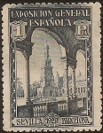 Stamps Spain -  Pza España de Sevilla  1929  1 pta