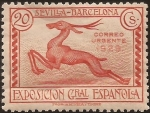 Stamps Spain -  Antílope, Correo urgente  1929  20 cents