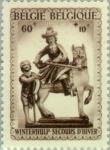 Stamps Belgium -  Alivio de invierno, Statua de San Martín