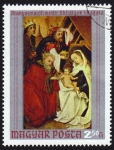 Stamps Hungary -  COL-ARANYOSMARÓTI MESTER: A KIRÁLYOK IMÁDÁSA - LA ADORACIÓN