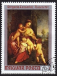 Sellos del Mundo : Europa : Hungra : COL-'A SZERETET' O 'EL AMOR' POR GREGORIO LAZZARINI