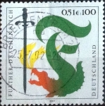 Stamps Germany -  Scott#2134 intercambio, 0,95 usd, 100/51 cent. 2001