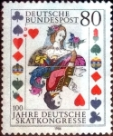Stamps Germany -  Scott#1470 mxb intercambio, 0,30 usd, 80 cent. 1986