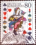 Stamps Germany -  Scott#1470 ma3s intercambio, 0,30 usd, 80 cent. 1986
