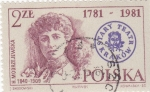 Sellos de Europa - Polonia -  H.MODRZEJEWSKA 1781-1981 200 ANIVERSARIO TEATRO  KRAKOW