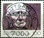 Stamps Germany -  Scott#1628 ma3s intercambio, 0,40 usd, 100 cent. 1991