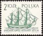 Stamps Poland -  Buque de línea