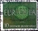 Stamps Germany -  Scott#805 intercambio, 0,20 usd, 10 cent. 1960