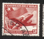 Stamps : America : Chile :  Correo Aéreo