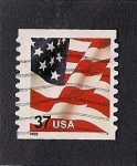 Stamps : America : United_States :  Bandera