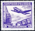 Stamps Chile -  Avión y grúa