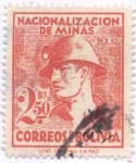 Stamps Bolivia -  Conmemoracion de la Nacionalizacion de las Minas