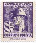 Stamps Bolivia -  Conmemoracion de la Nacionalizacion de las Minas