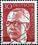 Stamps Germany -  Scott#1031 intercambio, 0,20 usd, 30 cents. 1971