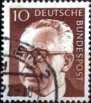 Stamps Germany -  Scott#1029 intercambio, 0,20 usd, 10 cents. 1970