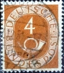 Stamps Germany -  Scott#671 intercambio, 0,20 usd, 4 cents. 1951
