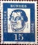 Stamps Germany -  Scott#828 intercambio, 0,20 usd, 15 cents. 1961