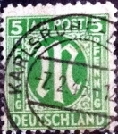 Stamps Germany -  Scott#3N4a intercambio, 0,35 usd, 5 cents. 1945