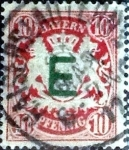Stamps Germany -  Scott#O3 ma4xs intercambio, 0,20 usd, 10 cents. 1908