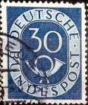 Stamps Germany -  Scott#679 intercambio, 0,30 usd, 30 cents. 1951