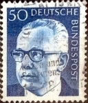 Stamps Germany -  Scott#1033 intercambio, 0,20 usd, 50 cents. 1971